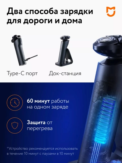 Xiaomi Mijia S500 / S700 Электробритва, портативный триммер