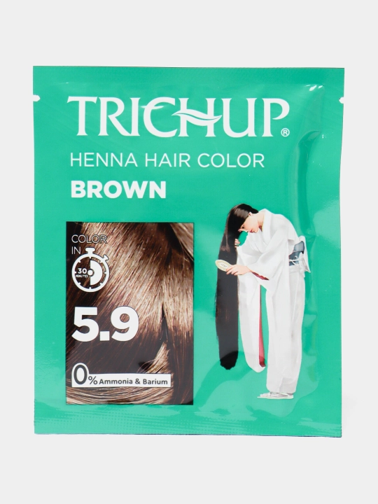 Trichup Henna Hair Color soch bo‘yog‘i-xina, 6 dona, 10 gr, tabiiy bo‘yoq
