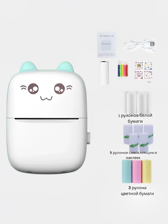 Bolalar uchun Bluetooth bilan telefon uchun simsiz mini termal printer