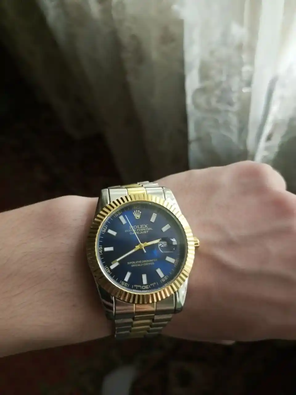Erkaklar qo'l soati Datejust, kvarts mexanizmli, sovg'a qutisida