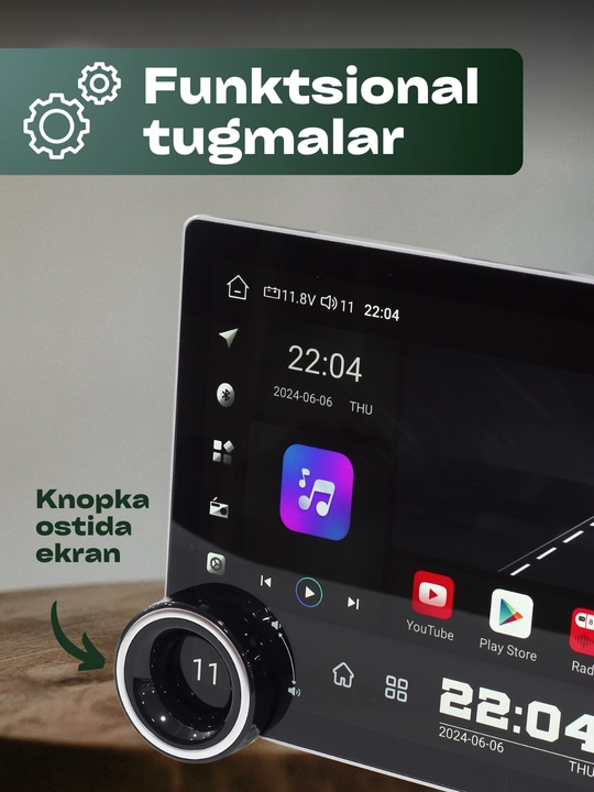 Автомобильные Tesla мониторы 4/64 ГБ, Spark, Nexia 2, Nexia 3, Cobalt, Lacetti, Damas, 1 кулер