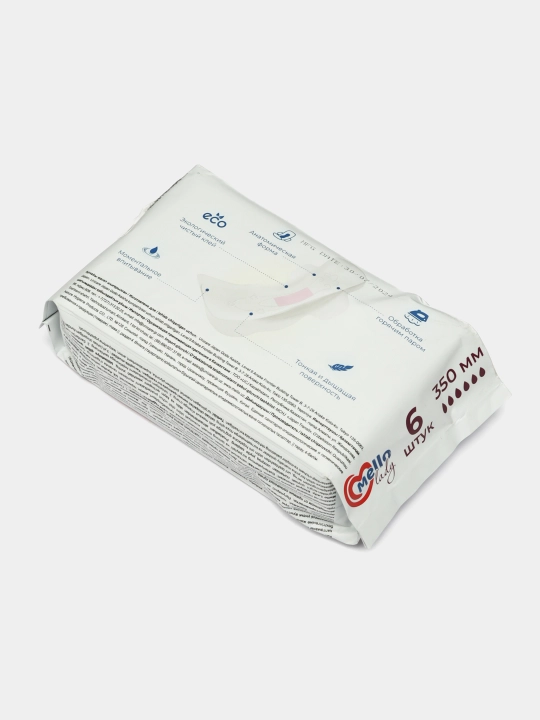Ayollar uchun gigienik prokladkalari Mello lady 6, o'lchami 350 mm, 6 dona