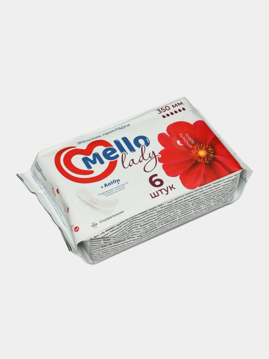 Ayollar uchun gigienik prokladkalari Mello lady 6, o'lchami 350 mm, 6 dona