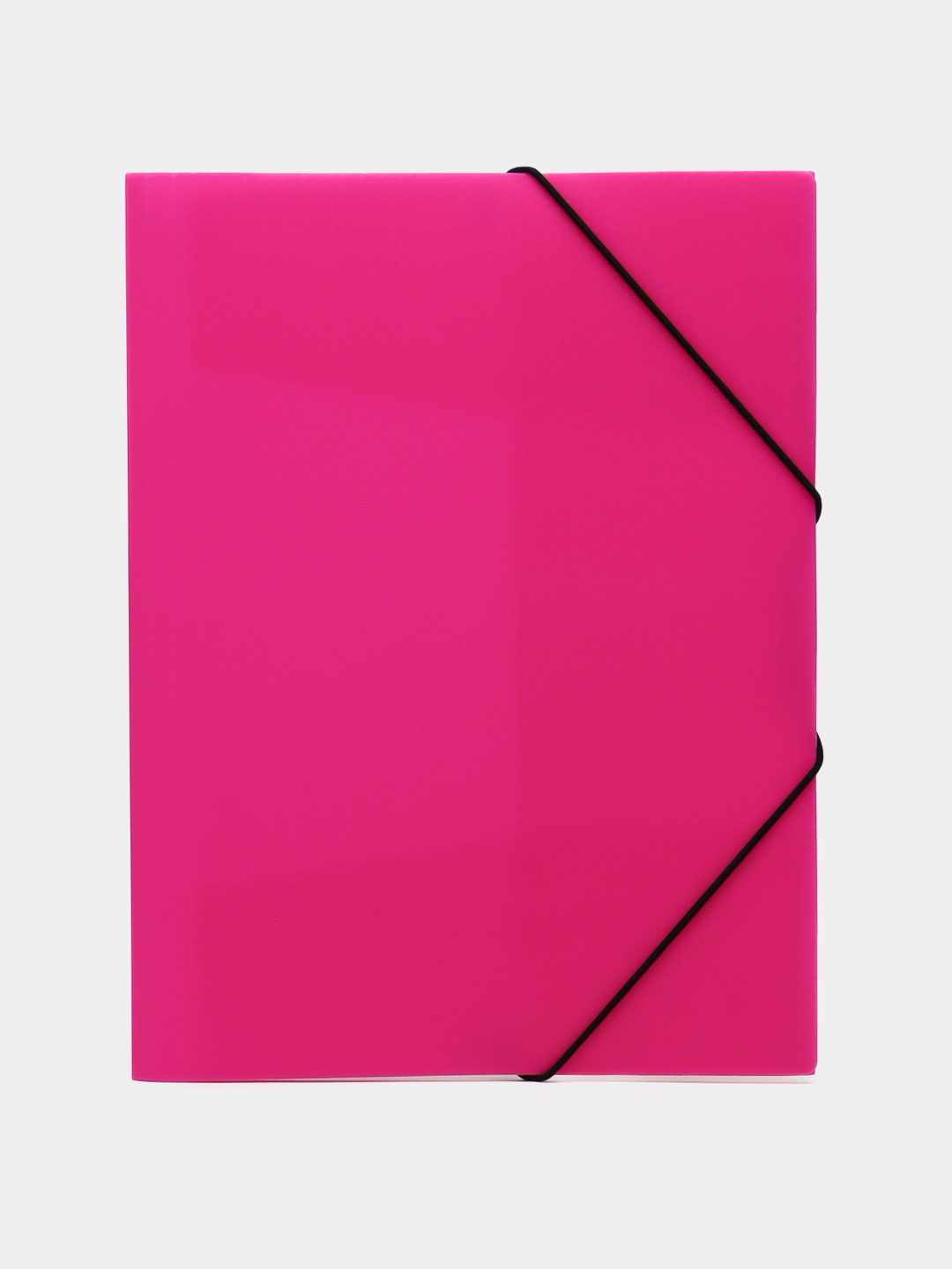 Plastik papka HD Diamond Neon Hatber, A4, rezina klapanli, 500 mkm, pushti rangli - 
