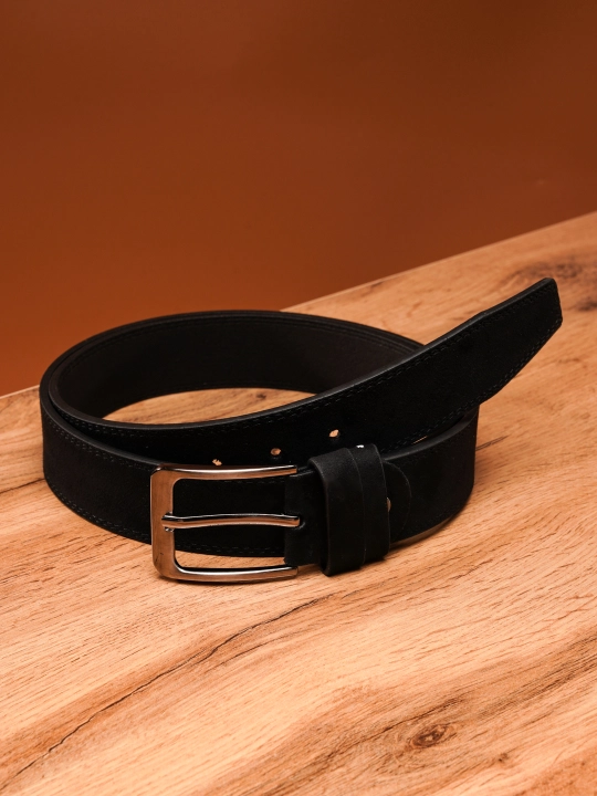 Erkaklar belbog‘i LION BELT - eko charm va zamsh, kundalik va klassik kiyimlar uchun