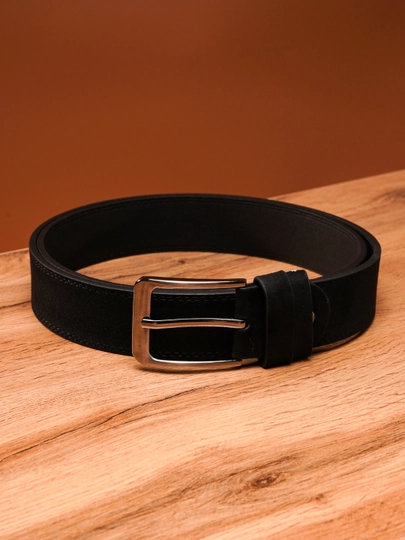 Erkaklar belbog‘i LION BELT - eko charm va zamsh, kundalik va klassik kiyimlar uchun