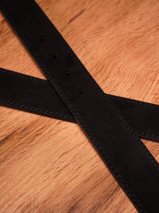Erkaklar belbog‘i LION BELT - eko charm va zamsh, kundalik va klassik kiyimlar uchun