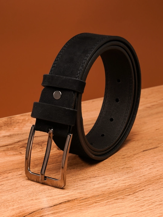 Erkaklar belbog‘i LION BELT - eko charm va zamsh, kundalik va klassik kiyimlar uchun