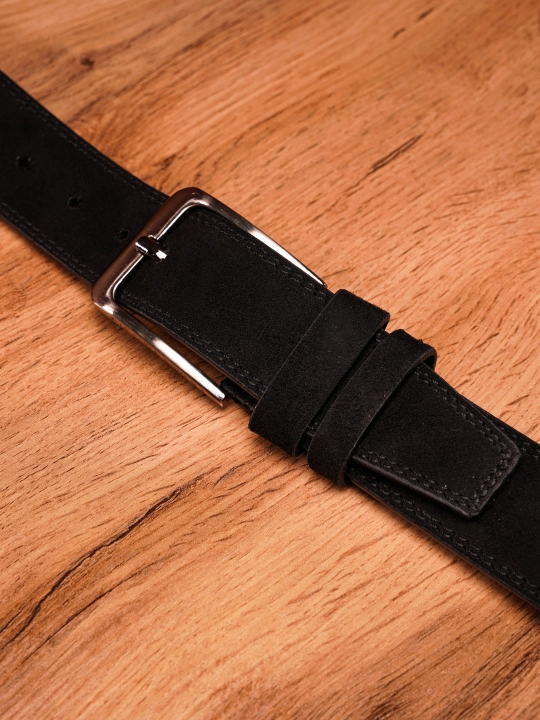 Erkaklar belbog‘i LION BELT - eko charm va zamsh, kundalik va klassik kiyimlar uchun