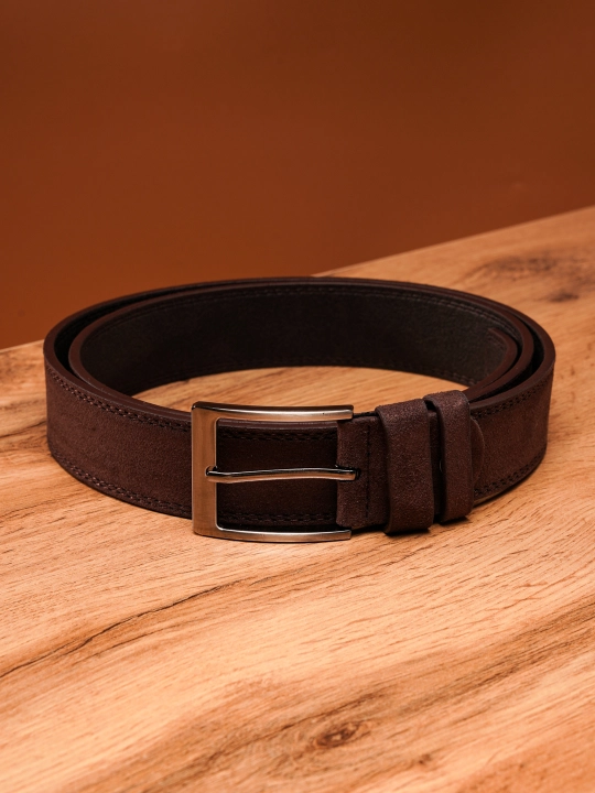 Erkaklar belbog‘i LION BELT - eko charm va zamsh, kundalik va klassik kiyimlar uchun