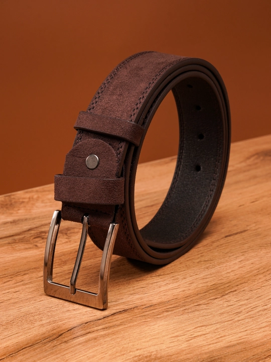 Erkaklar belbog‘i LION BELT - eko charm va zamsh, kundalik va klassik kiyimlar uchun