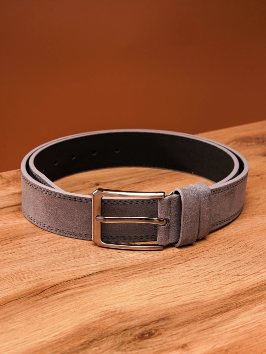 Erkaklar belbog‘i LION BELT - eko charm va zamsh, kundalik va klassik kiyimlar uchun