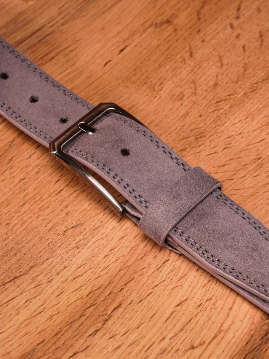 Erkaklar belbog‘i LION BELT - eko charm va zamsh, kundalik va klassik kiyimlar uchun