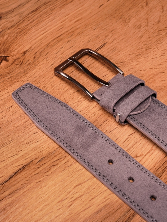 Erkaklar belbog‘i LION BELT - eko charm va zamsh, kundalik va klassik kiyimlar uchun