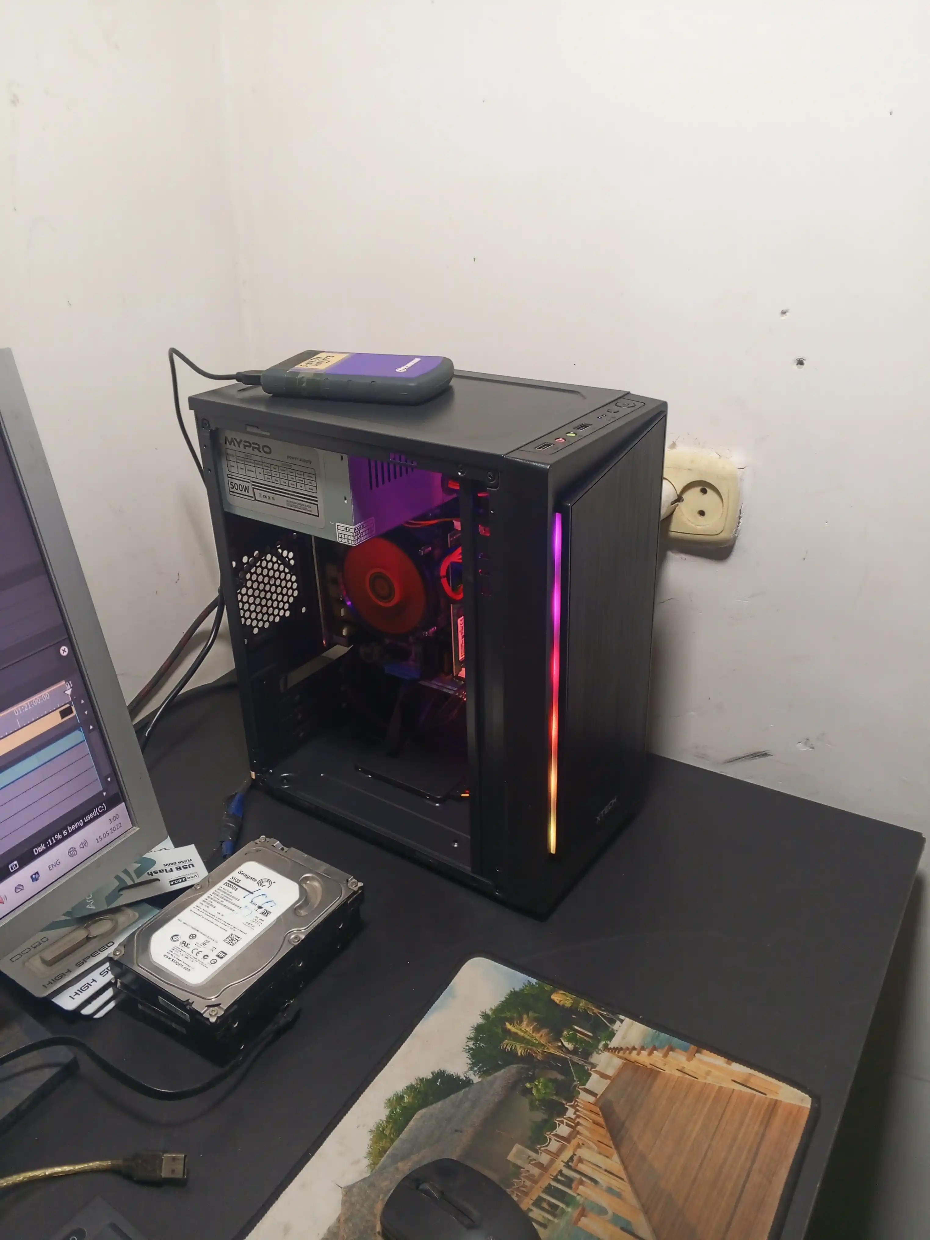 Готовый компьютер, системный блок Core i5, 8Gb ОЗУ, SSD 128 256 512Gb RGB кейс + бонус