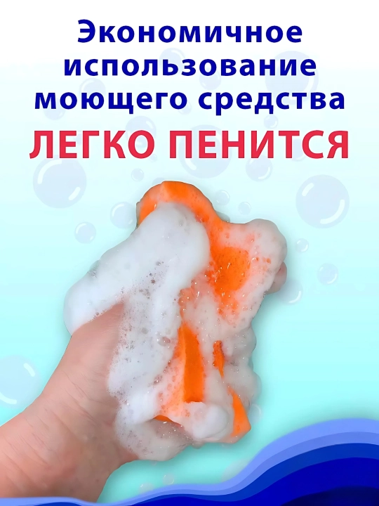 Набор губок для мытья посуды, с бытовым и чистящим слоем, экологичная, мягкая, 10 штук