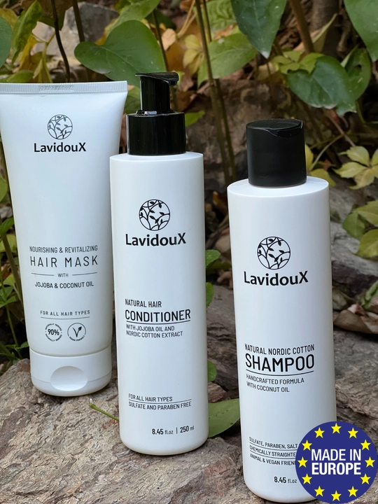 Набор для ухода за волосами LavidouX Nordic Cotton Collection, для всех типов волос