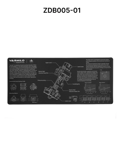 Игровой коврик Varmilo XL 900 * 400 * 3 мм, красочный рисунок, аниме