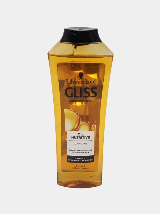 Шампунь Gliss Oil Nutritive, с Omega-9 и Маслом Марулы, для волос нуждающихся в питании, 400 мл