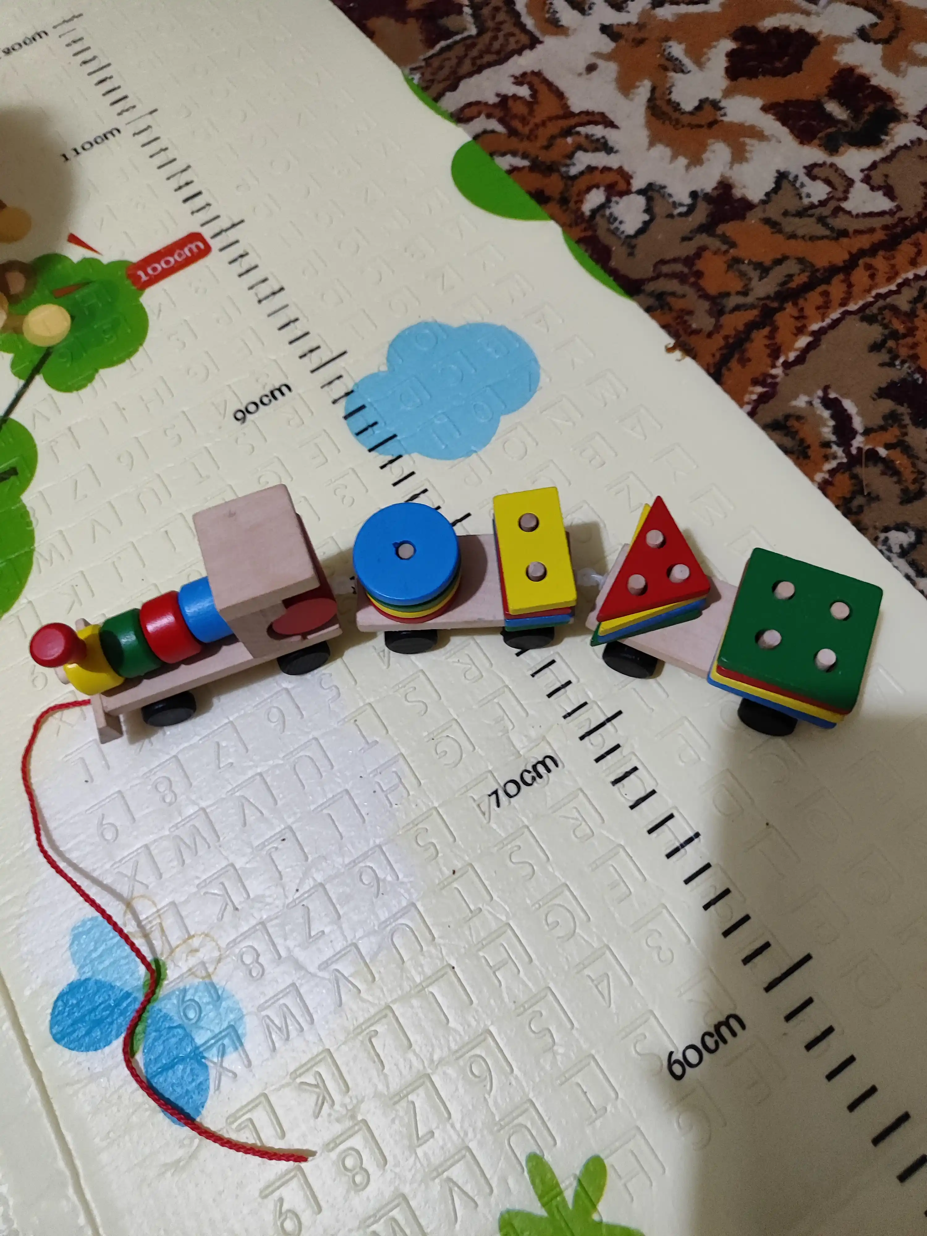 Rivojlantiruvchi o'yinchoq, bolalar uchun sorter, parovoz Montessori saralovchi