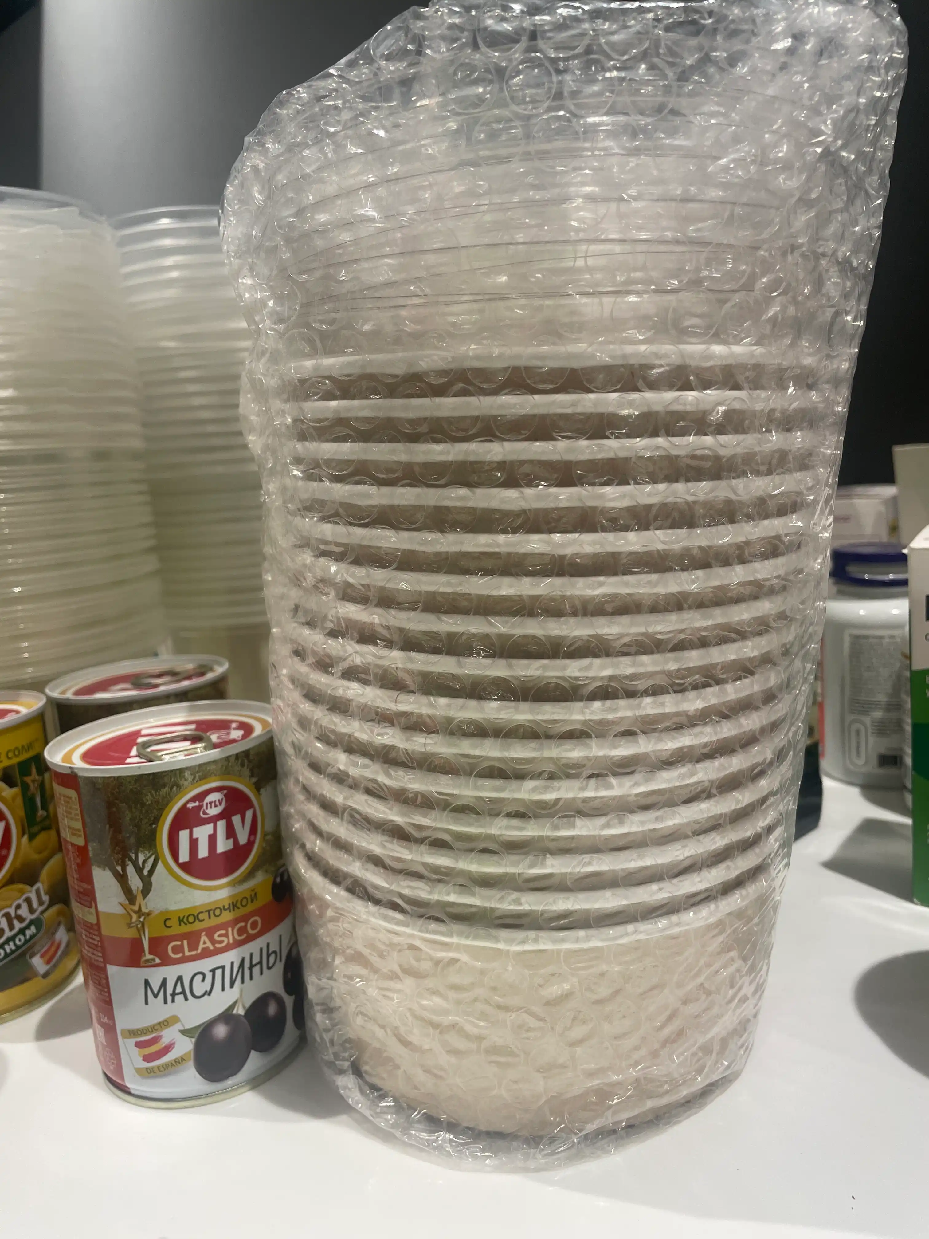 Одноразовые контейнеры с крышкой купольной OSQ Round Bowl, круглые, 15 шт