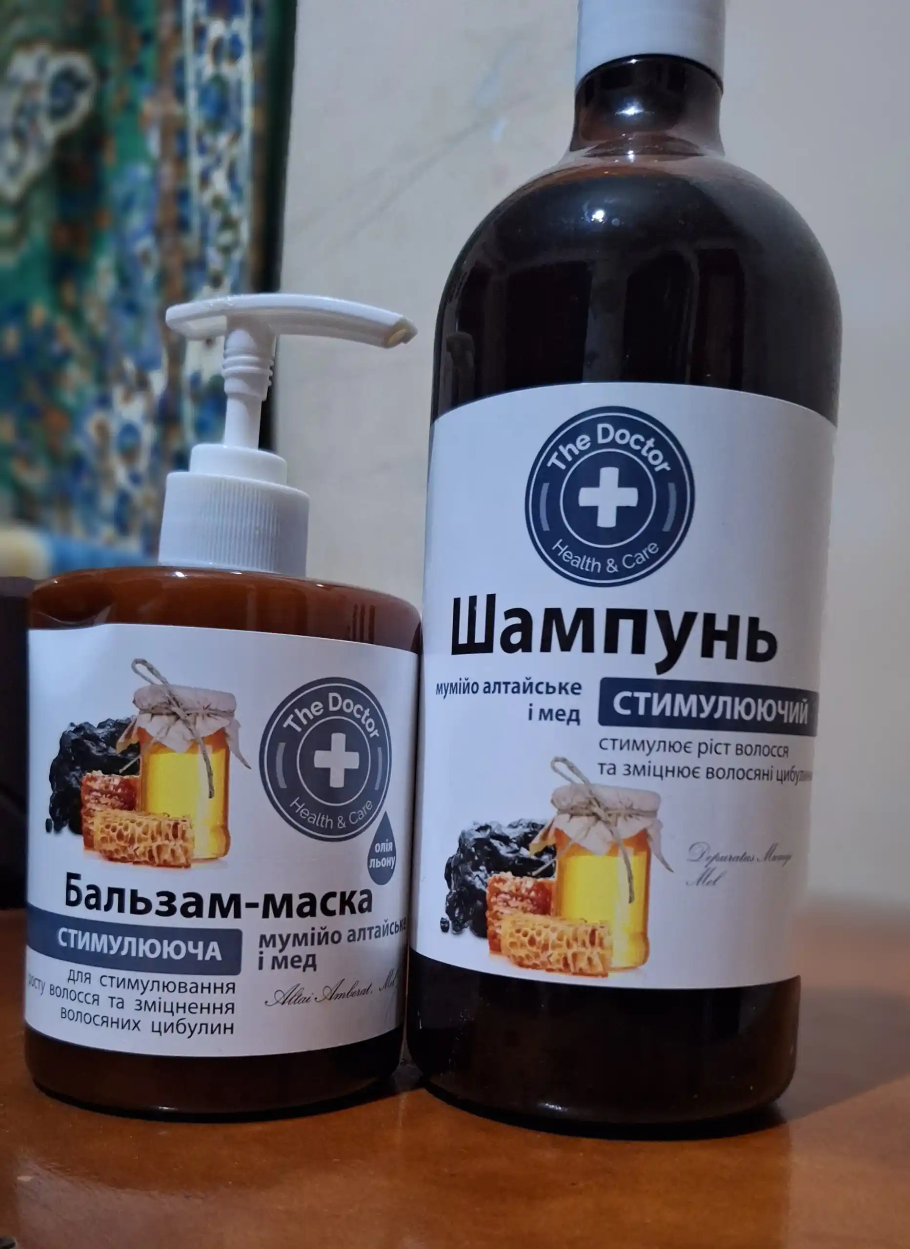 Шампунь для волос, мумие алтайское и мед, стимулирующий, Домашний Доктор, 1000 мл