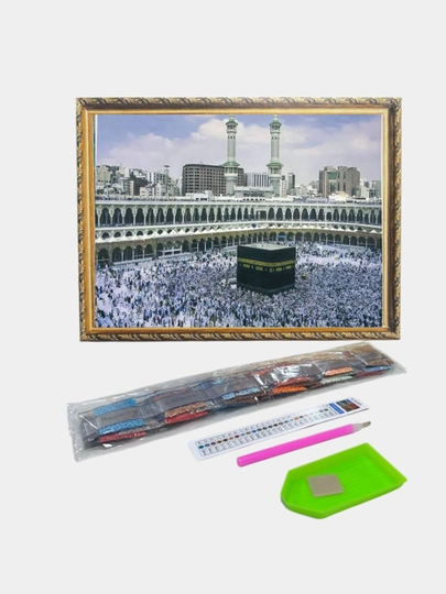 Алмазная мозаика 30*40 см "ИСЛАМ", холст на подрамнике — GIGAMON-ISLAM-БРОНЗ