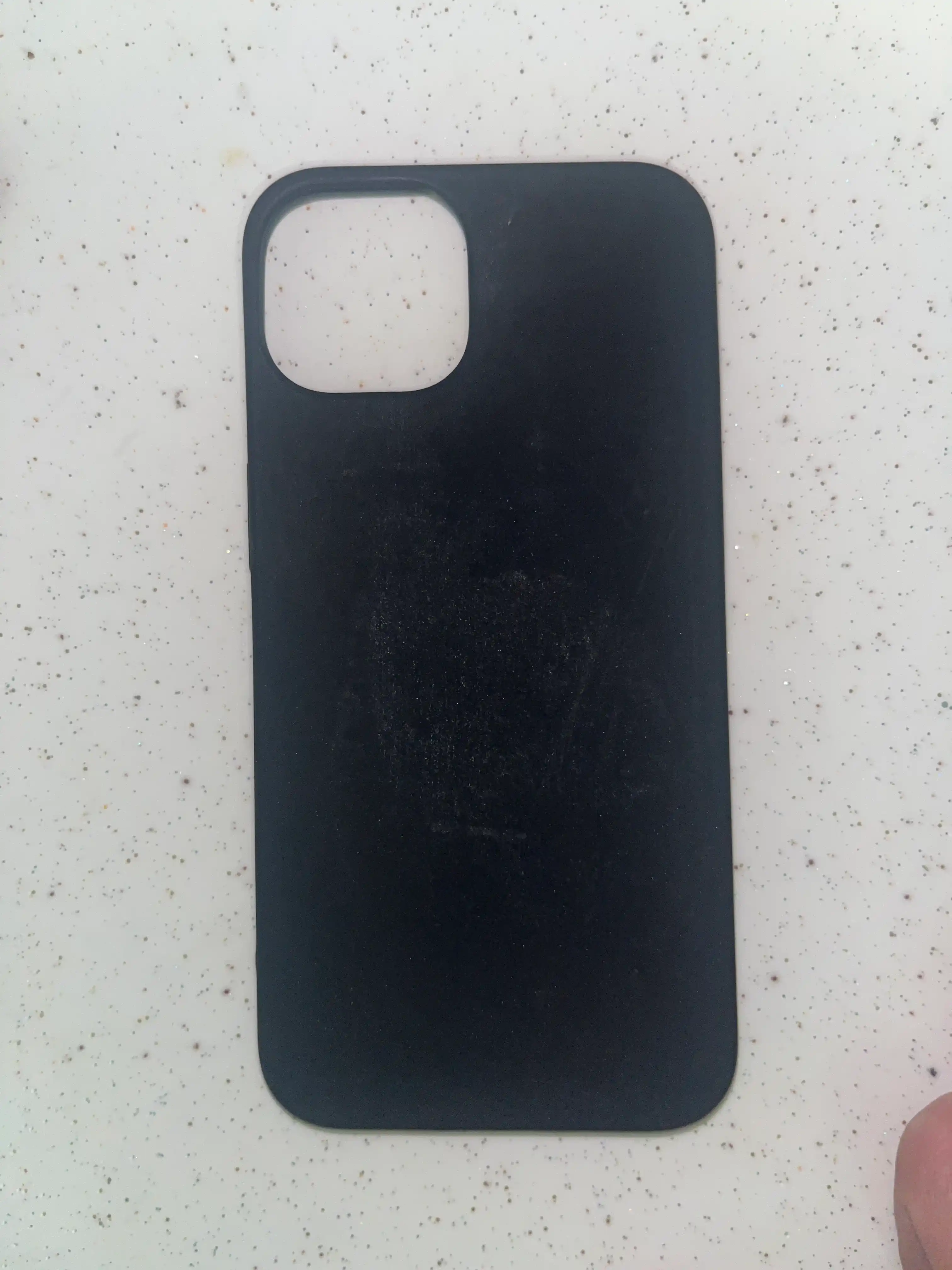 Silikon qora matli g'ilof iPhone 12, 13, 14, Mini Pro Max Plus uchun