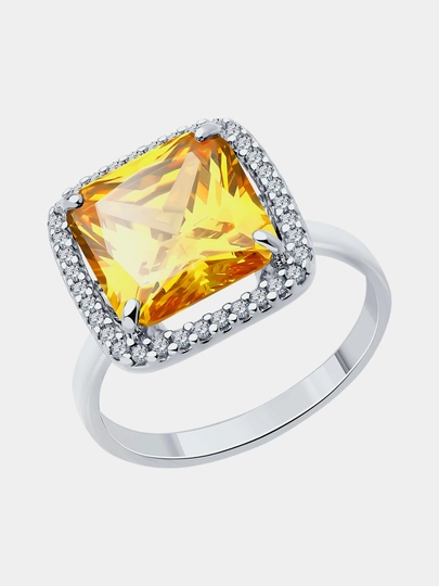 Кольцо из серебра с фианитами SOKOLOV, 94014221 — SOKOLOV-ТЛО-16.5