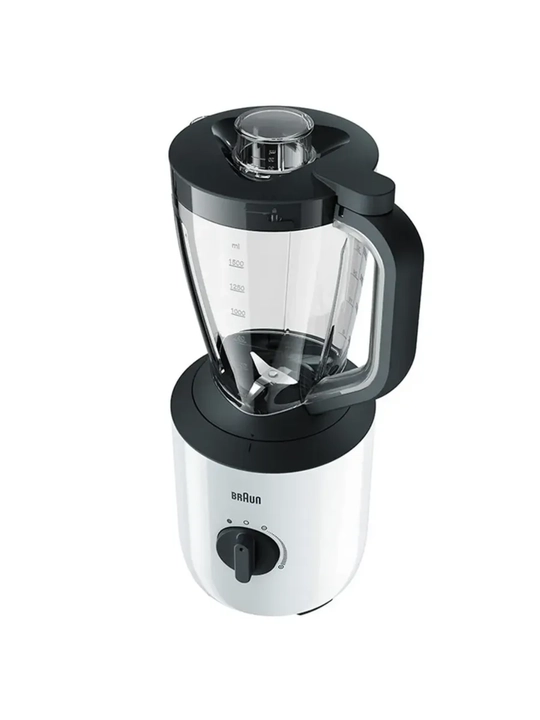 Braun JB3100 PowerBlend TriAction blenderi - 800 Vt, 5 tezlik, 1.5 litrli idish