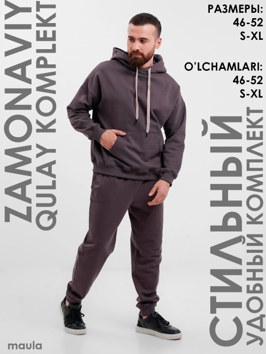 Erkaklar to'plami, tolstovka va shim Maula