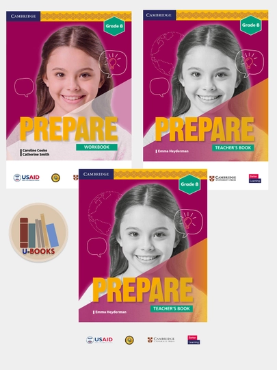 Книга, Prepare - Teacher's book, Work book, Student's book - Grade 8 - 