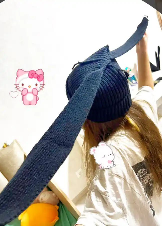 Mushuk, quyon, tulki quloqlari, neko, anime, k-pop, tikuvli trikotaj qalpoq