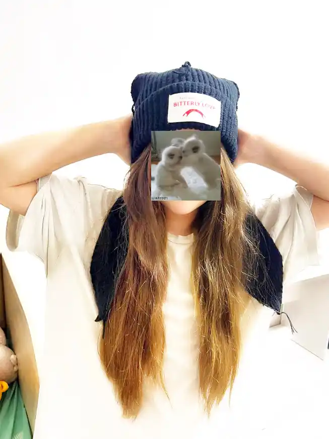 Mushuk, quyon, tulki quloqlari, neko, anime, k-pop, tikuvli trikotaj qalpoq