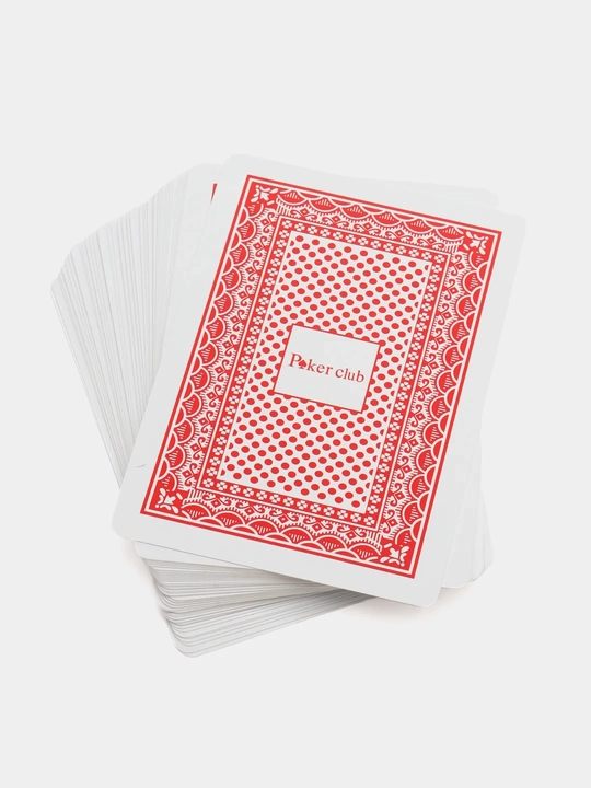Покерные карты, пластиковые, красные, синие, 1 колода, 54 шт