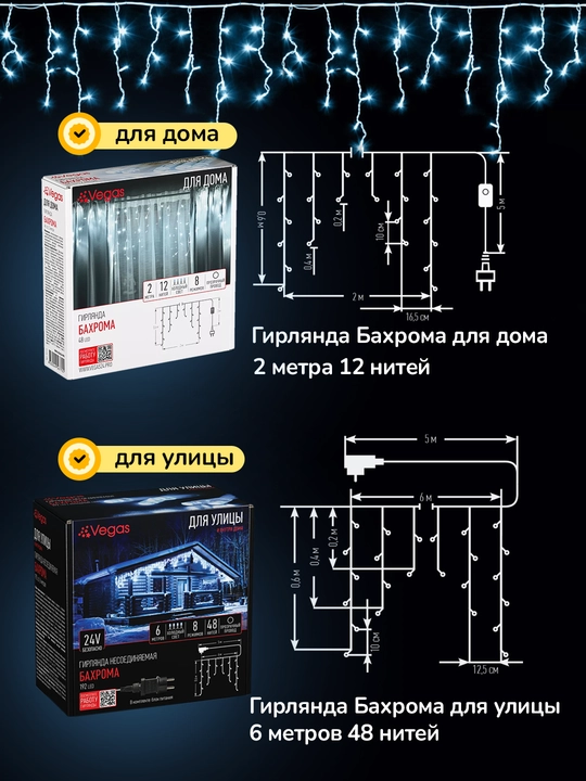Гирлянда дождик сеть бахрома, разноцветные светодиоды, украшение для праздника Vegas