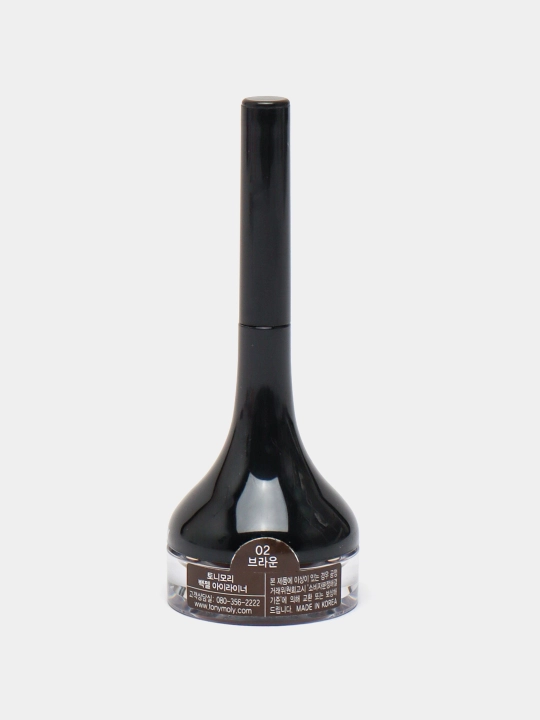 TONYMOLY Back Gel Eyeliner 01 Black, cho‘tkali gel podvodka, uzoq saqlanadi