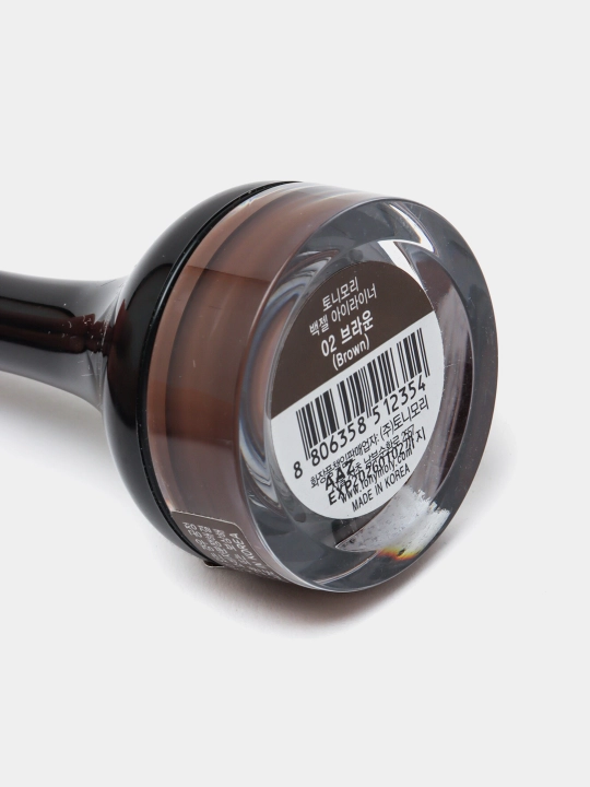 TONYMOLY Back Gel Eyeliner 01 Black, cho‘tkali gel podvodka, uzoq saqlanadi