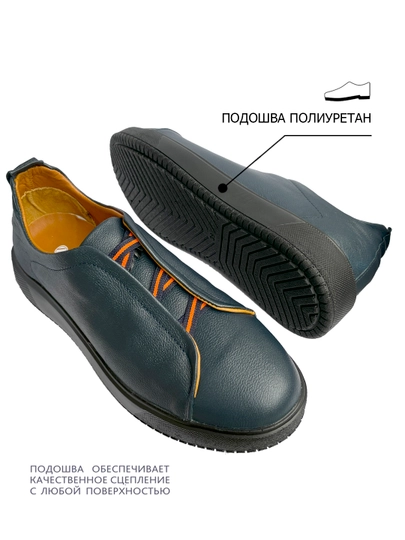 Мужские слипоны ZEGNA, большемерка, из натуральной кожи — SUPERST-ZEGNASH-ГОЛУБ-40