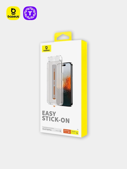 Baseus Sapphire HD oynasi iPhone 16 Pro / Max uchun, ramka bilan, oson o'rnatish uchun