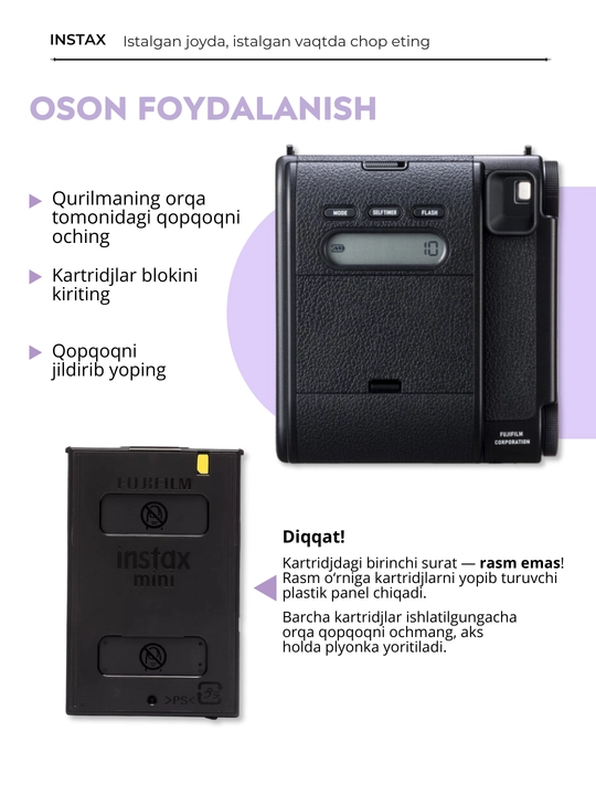 Fujifilm Instax Mini 99 tezkor foto kamerasi
