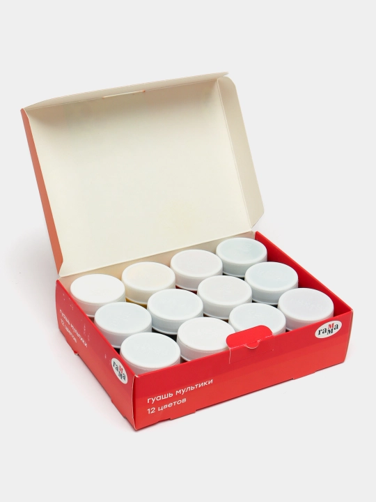 Gamma "Multiki" guashi, 12 ta gul, 20 ml, karton