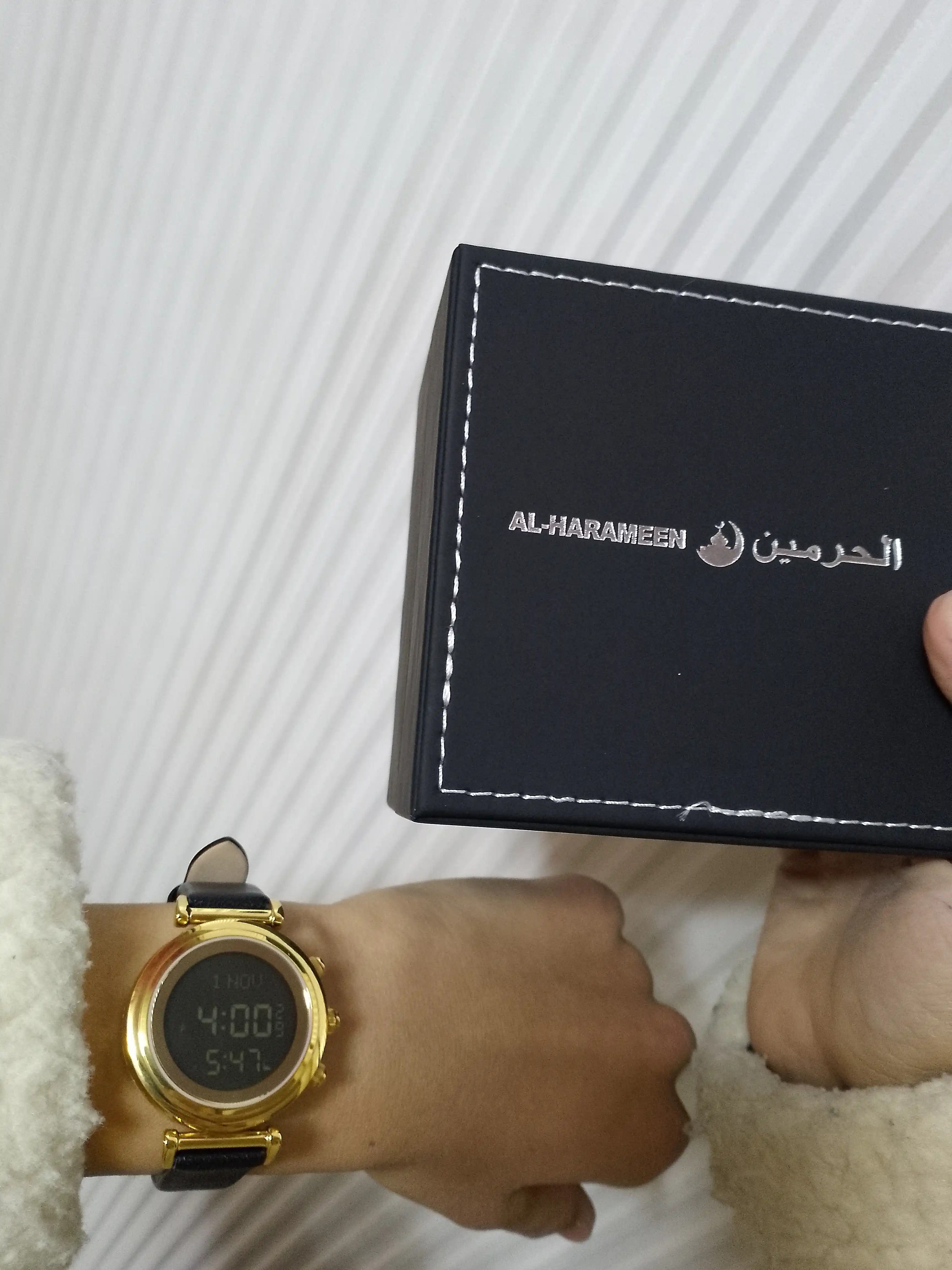 Часы Al-Harameen 6314 FGBL, женские, полуклассические, с напоминанием о времени намаза 