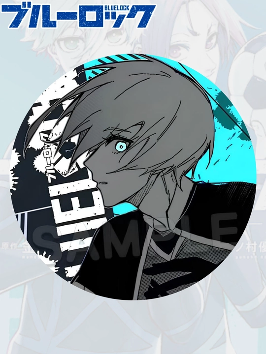 Anime nishoni BlueLock "Moviy qamoqxona", 58 mm - 