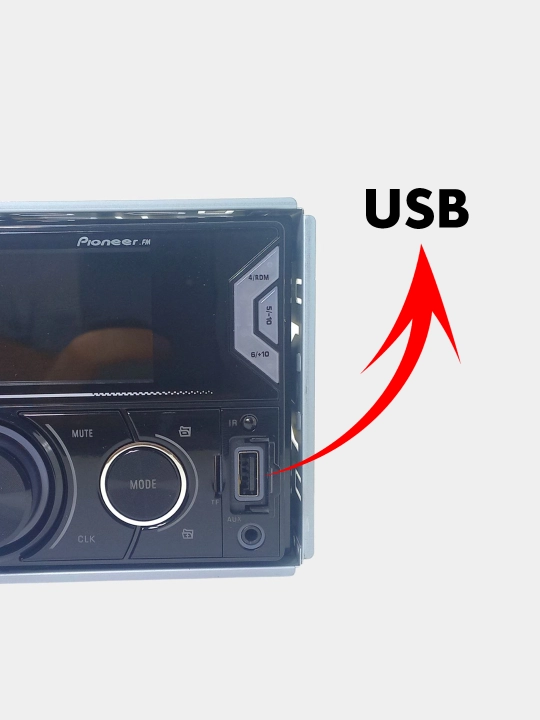 Avtomagnitafon Pioneer 2 pult Bluetooth, USB, AUX, FM radio magnitofon