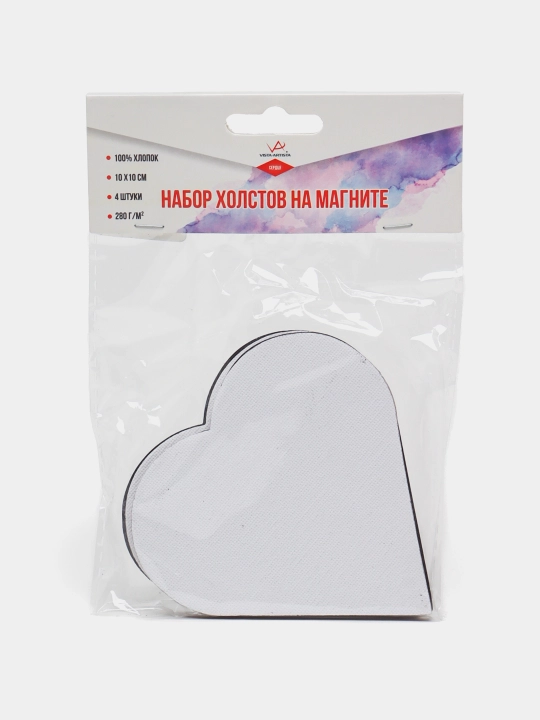 "VISTA-ARTISTA" CMV-02 Magnitli kanvaslar to‘plami, 100% paxta, yurak/heart, mayin donali