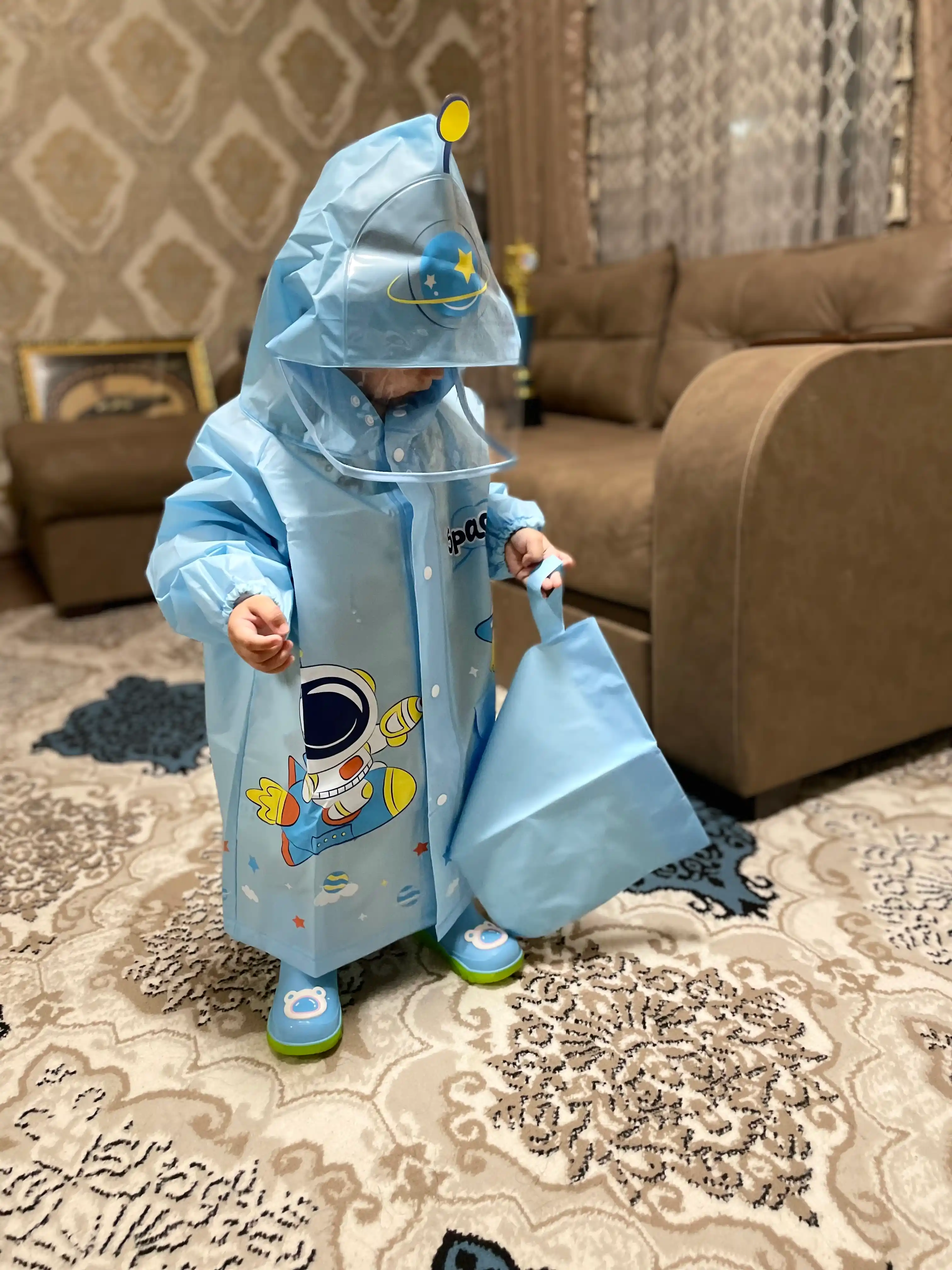 Плащ дождевик детский с капюшоном, 1-7 лет