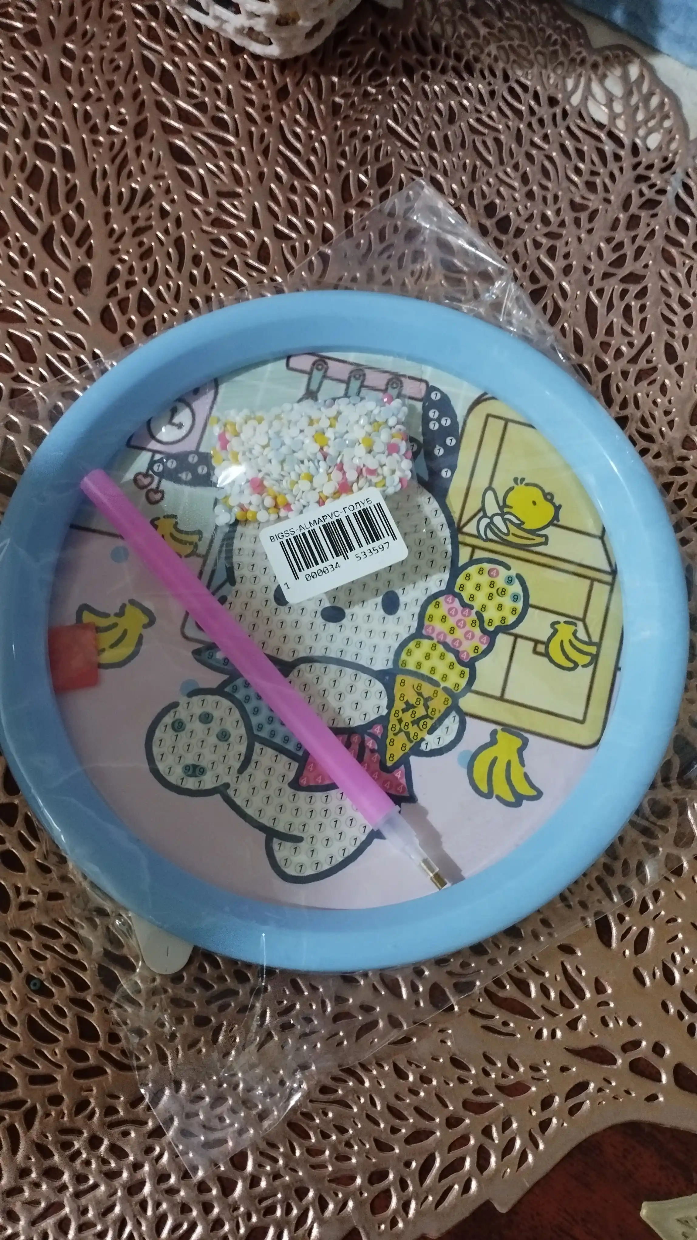 Raqamlar va ranglar bo'yicha olmos mozaikasi, qizlar uchun to'plam