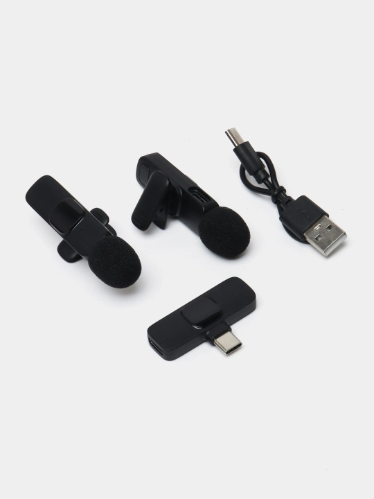 Simsiz mikrofon petlichka Android, iPhone uchun, Type-C, Lightning