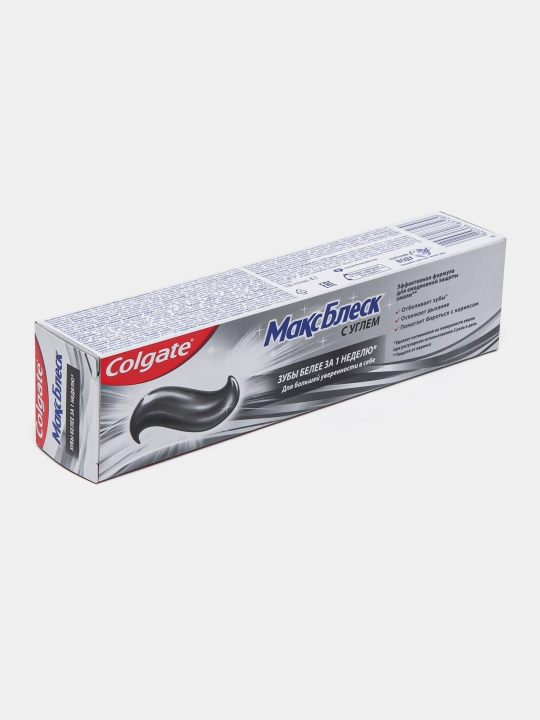 Colgate Maks Blesk ko‘mir va mayin yalpiz ta’mli tish pastasi, 100 ml